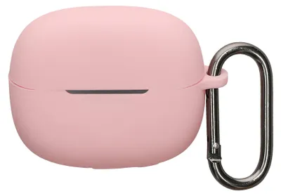 Produktbild von kwmobile Schutzhülle für Xiaomi Redmi Buds 6 Pro Hülle - TPU Silikon Case für Kopfhörer Ladecase - stoßfestes Cover mit Karabiner - Altrosa
