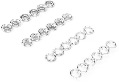 Produktbild von Drukknop-Set aus Metall - 200 Stück - 9,5 mm - für Kleidung - Installationswerkzeug - einfach zu bedienen - vielseitig einsetzbar - Knöpfe