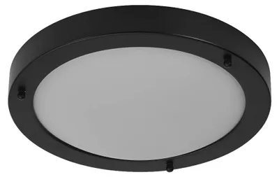 Zdjęcie produktu dla LEDVANCE BATHROOM CLASSIC ROUND lampa sufitowa łazienkowa 310 mm, czarna, trzonek E27, może być wyposażona w inteligentną lampę, wysoka jakość wykonania, cylindryczny kształt, stopień ochrony IP44