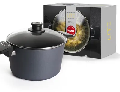 Imagen del producto de Woll Diamond Lite, base de inducción para sartén, aluminio, 24 cm, resistente al calor hasta 250 grados