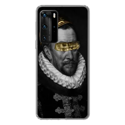 Produktbild von MuchoWow® Handyhülle Schutzhülle Hülle für Huawei P40 Pro Malerei - Schwarz und Gold - Alte Meister Silikon Softcase Handy Hülle - Schutz
