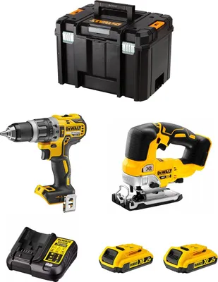 Image de Kit DeWALT DWK202 (DCD796 + DCS334 + 2 x 2.0 Ah + DCB107 + TSTAK VI)