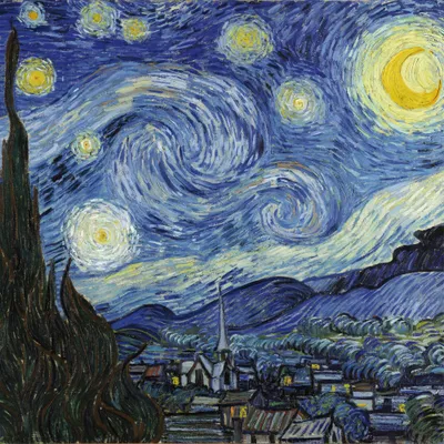 Zdjęcie produktu dla Vincent Van Gogh Kunstdruck Bild - Die Sternennacht, 1889 (100 x 100 cm)