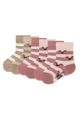 Produktbild von Camano Babysocken ca-soft organic Baumwolle 6er Pack rosé 15-18