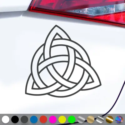 Produktbild von PantherPixel Keltischer Knoten Aufkleber Triqueta Kelten Sticker Auto Geschenkidee Farbe Dunkelgrau