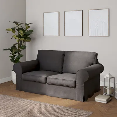 Produktbild von Dekoria Bezug für Ektorp 2-Sitzer Schlafsofa ALTES Modell, dunkelgrau, Sofabezug Ektorp 2-Sitzer Schlafsofa altes Modell