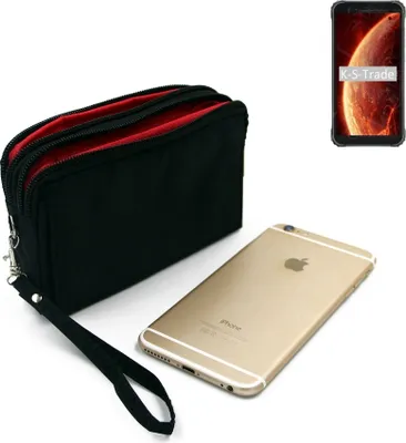 Produktbild von K-S-Trade Schutz Hülle Handy Hülle kompatibel mit Blackview BV4900 Gürteltasche Travelbag Handytasche mit Zusatzfächern, schwarz