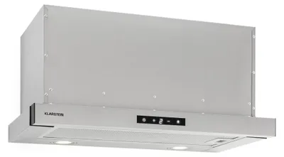 Unterbau-Dunstabzugshaube 60 cm, 610 m³/h, 3 Stufen, silber