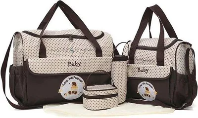 Produktbild von Famanu Wickelrucksack 5-teilig - Multifunktionale Wickeltasche mit großer Kapazität