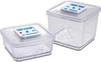 Produktbild von Solis Vakuumierbehälter-Set 2 Stück, 1000/2800 ml, Vakuumieren/ Marinieren