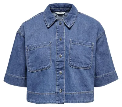 Produktbild von Only ONLCLEO LIFE SS CROP DNM SHIRT PIM Medium Blue D XL