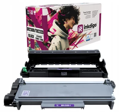 Produktbild von Inkdigo Trommel + Toner DR2300 TN2320 für Brother DCP-L2500D, DCP-L2520DW, DCP-L2540DN, DCP-L2560CDN – Schwarz,