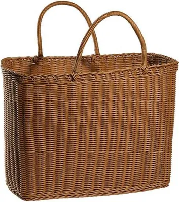 Produktbild von 360Home Korbtasche Korb Geflecht Kunstrattan Braun Gewebte Griffe Hochglanz 31*20*41cm