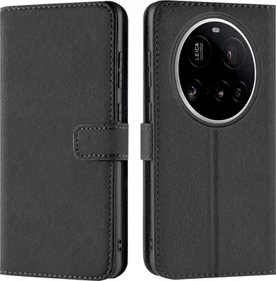 Produktbild von Conie Klapp Tasche für Xiaomi 15 Ultra Kartenfach Rundumschutz Hülle in Schwarz