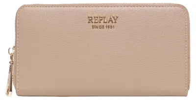 Image de REPLAY porte-monnaie Zip Around Wallet Tannin beige