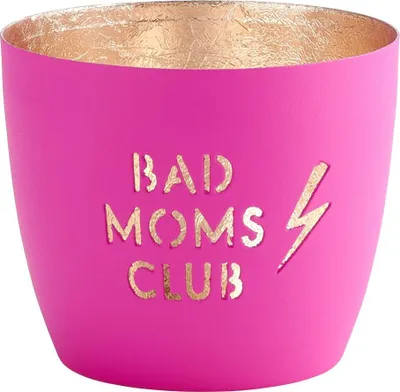 Produktbild von Gift Company Windlicht Madras Bad moms club M, Teelichthalter, Kerzenhalter, Eisen, Neon Pink, Gold, 8.5 cm, 1091804082