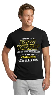 Produktbild von Spreadshirt Pension 2026 Das Wars | Glücklicher Pensionär Männer T-Shirt, XXL, Schwarz