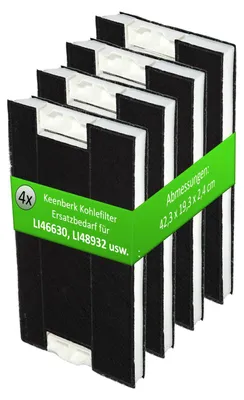 Produktbild von Super Sparset 4 Stück Ersatz-Kohlefilter für Siemens LZ45501 , LZ45500 für LI46630 , LI48932