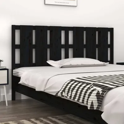 Produktbild von Bett-Kopfteil Schwarz 165,5x4x100 cm Massivholz Kiefer , Kopfteile Design 2024
