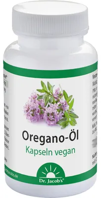 Produktbild von Dr. Jacob's Oregano-Öl Kapseln vegan, 60 St. Kapseln