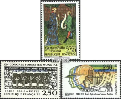 Produktbild von Briefmarken Frankreich 1991 Mi 2845,2857,2861 (kompl.Ausg.) postfrisch Gaston