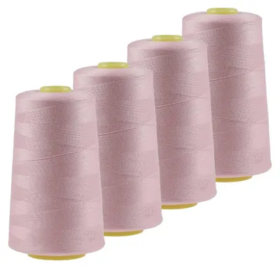 Produktbild von 4 x 4572m Qualitäts Overlock-Garn Overlock Nähgarn Farben 621 - 660, Farbe:A644 zartes flieder