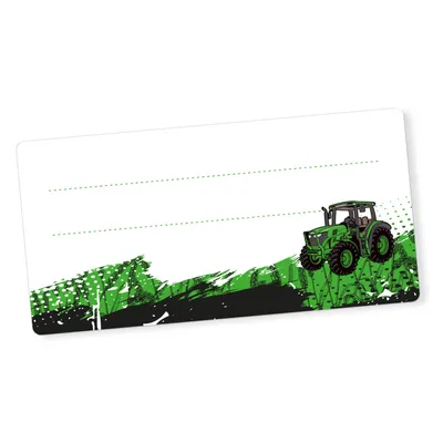 Produktbild von itenga 40x Buchetiketten Traktor 9x4,5cm Namensetiketten Heftetiketten Schuletiketten