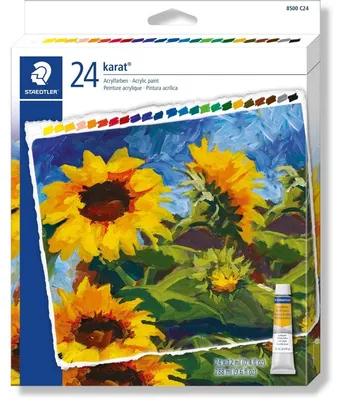 Produktbild von Acrylfarbkasten Tuben karat 24 Farben a 12ml
