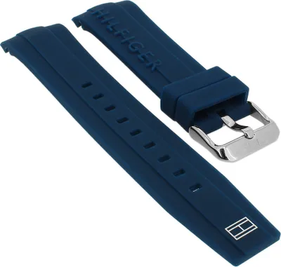 Produktbild von Tommy Hilfiger → Uhrenarmband Silikon 679302062 blau → 1791349