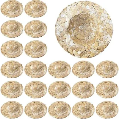 Produktbild von Miniatische geel plastic poppenhoeden, 20 stuks, voor feest, decoratie, poppenkleding, tuin.