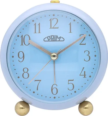 Produktbild von PRIM Wecker Candy Pastel Alarm 125 mm Metall Hellblau leises Sweep-Uhrwerk