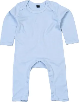 Produktbild von Babybugz Unisex Baby Langarm Strampler RW5372 (12 - 18 Monate) (Hellblau)