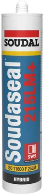 Produktbild von Soudal Soudaseal 215 LM+ Baudichtstoff Fugendichtstoff Dichtstoff, weiß, elastisch, überstreichbar, Kartusche 290 ml