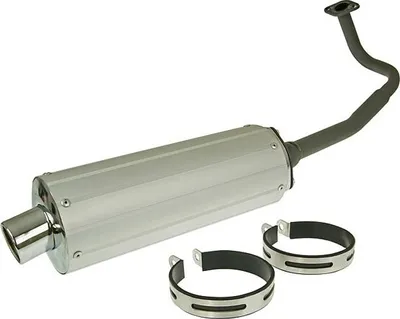 Obrázek produktu pro Auspuffanlage , Motortyp 139QMB / 139QMA, ohne SLS, Aluminium-Enddämpfer Baumarkt, Chinaroller, 4-Takter, Baotian, BT49QT, Rocky, Benzhou, City Star, Formular 2000, 3000, One, Retro YY50QT, Buffalo, Silver, Speedy, Tanco, TVZ, Warrior, Wind, ZX, Dotero, Epella, GMX, Ering, Red Wing, Silver Fox, Smart Rider, Sprint, Flex, Tech Fun, Hurrican, Topdrive, Topspeed, Huatian, HAT, Italjet Mini, Jack Eco GT, Speed JMSTAR, Accipiter, Breeze, Eagle, Falcon, Sunny, Z-Bike, Zeus, Jonway, Kymco, Agility,...
