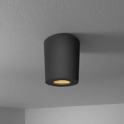 Image de HOFTRONIC - Spot LED plafond 4W 345lm 2700K GU10 Noir IP65 Dimmable