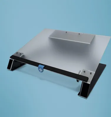 Zdjęcie produktu dla R-Go Tools Stojak na dokumenty R-Go Read2Write, do czytania i pisania, ergonomiczny, z podpórką pod nadgarstek, akrylowy, A3, Akrylowy, 2,5 kg, Czarny, Szary, 460 mm, 320 mm