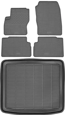 Obrázok produktu pre Ford Grand C-Max (2010-2012) – Sada: Gumové podlahové rohože + rohož do batožinového priestoru