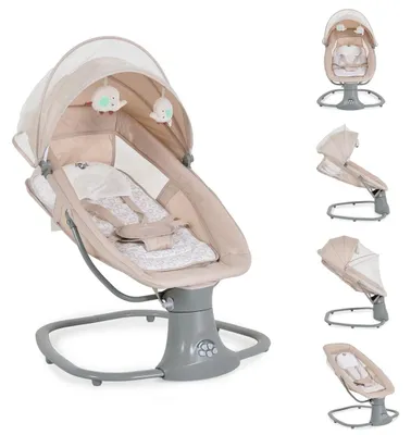 Produktbild von Moni Babywippe Axel 3 in 1 Schaukelfunktion Stubenwagen, Fernbedienung, Melodien, beige