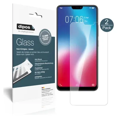 Produktbild von 2x Schutzfolie für Vivo Y85 - Anti-Shock 9H Folie dipos Glass Displayfolie