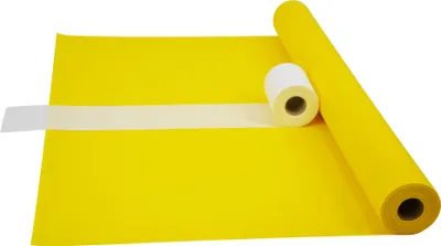 Produktbild von Sensalux Kombi-Set 1 Tischdeckenrolle 1,18m x 25m gelb + Tischläufer 15cm weiß