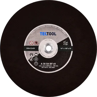 Image de Disque à tronçonner acier Ø350 mm – alésage 20 mm – pour découpe métal