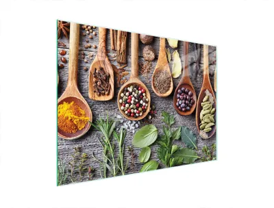 Obrázek produktu pro Skleněné prkénko na krájení 40x30 Koření