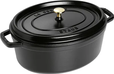 Zdjęcie produktu dla STAUB Cocotte zapiekanka owalna nowa Classic żeliwo 6,7 litra 33cm czarny