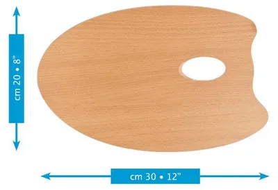 Produktbild von MABEF Holz-Mischpalette oval 20 x 30 cm