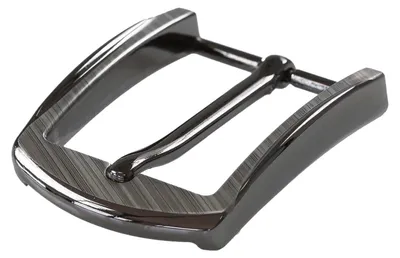 Gürtelschnalle / Gürtelschließe 40mm Metall, anthrazit, Var. B