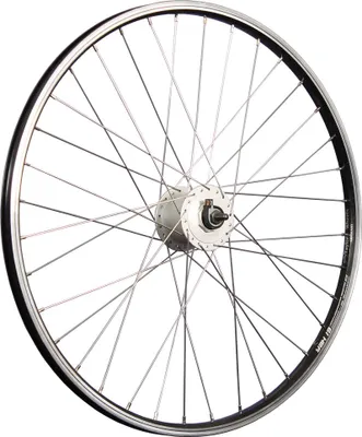 Produktbild von 26 Zoll Vorderrad Alu Hohlkammerfelge YAK19 Shimano DH-C3000 Nabendynamo schwarz