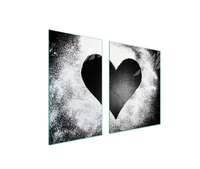 Produktbild von Glasplatte und Schneidebrett 100x52 Herz