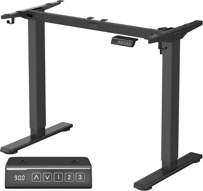 Imagen del producto de Estructura de escritorio ajustable eléctricamente - Base para escritorio de altura regulable (sentado/de pie) - Acero - Altura: 72-120 cm - Capacidad de carga: 70 kg