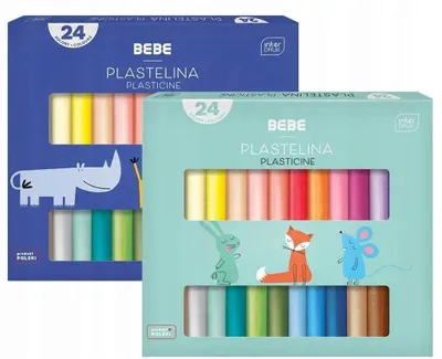 Produktbild von Interdruk Knete Set für Kinder, 24 Farben, Modelliermasse