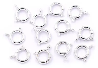 Schmuckverschlüsse 40 Stück, 6 mm, Silber, Messing